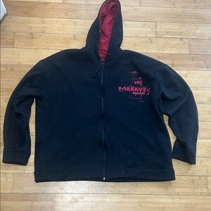 Black and Red Y2K Makaveli Hoodie